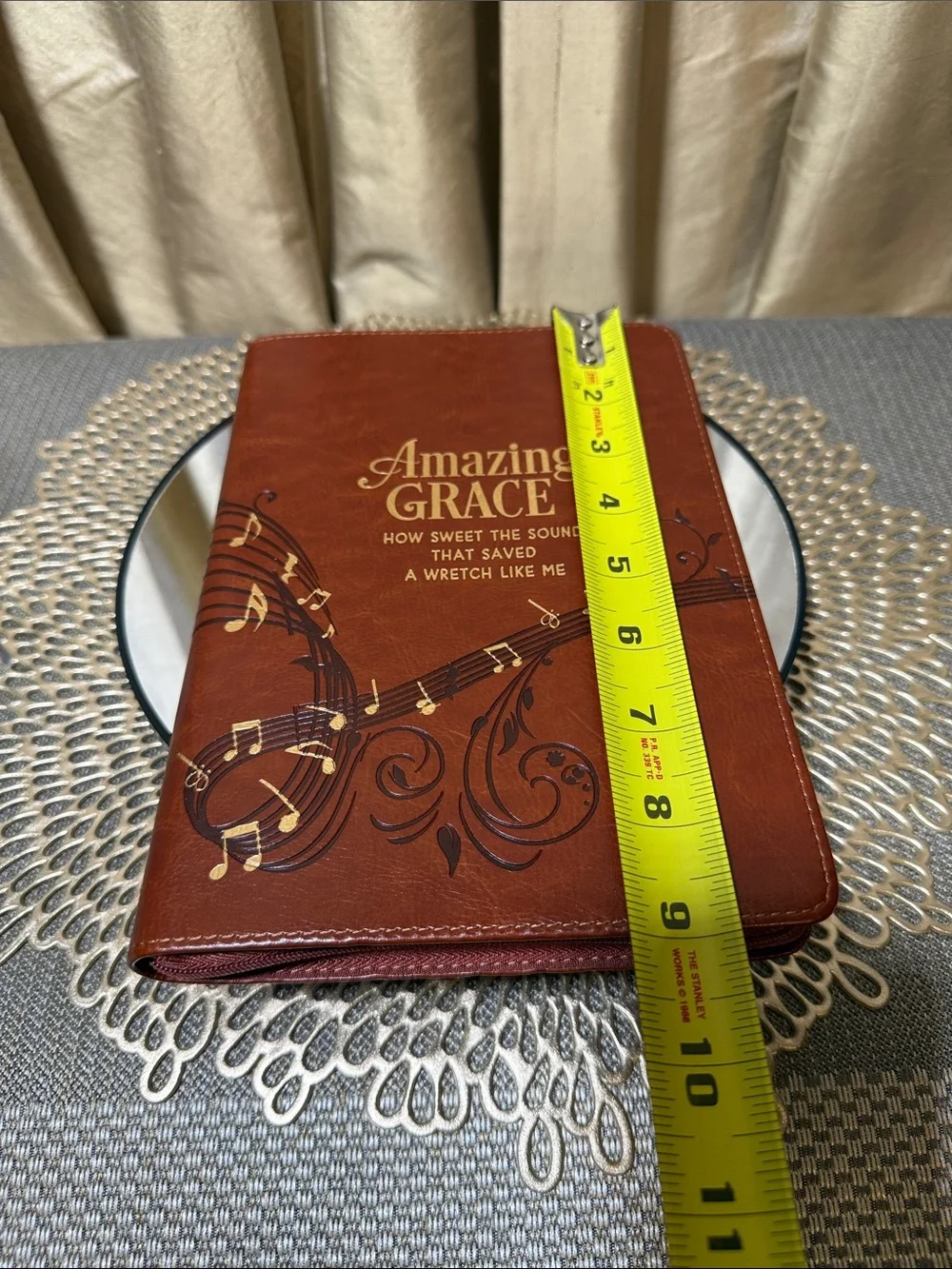 Amazing Grace Journal – Faux Leather – Zip Case – 9” x 6.5” (NWT